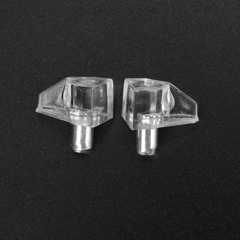 100 Pcs Clear Shelf Support Pegs -5 mm Cabinet Shelf Clips,Shelf Holder Pins Bracket Steel Pin for Cabinet Furniture