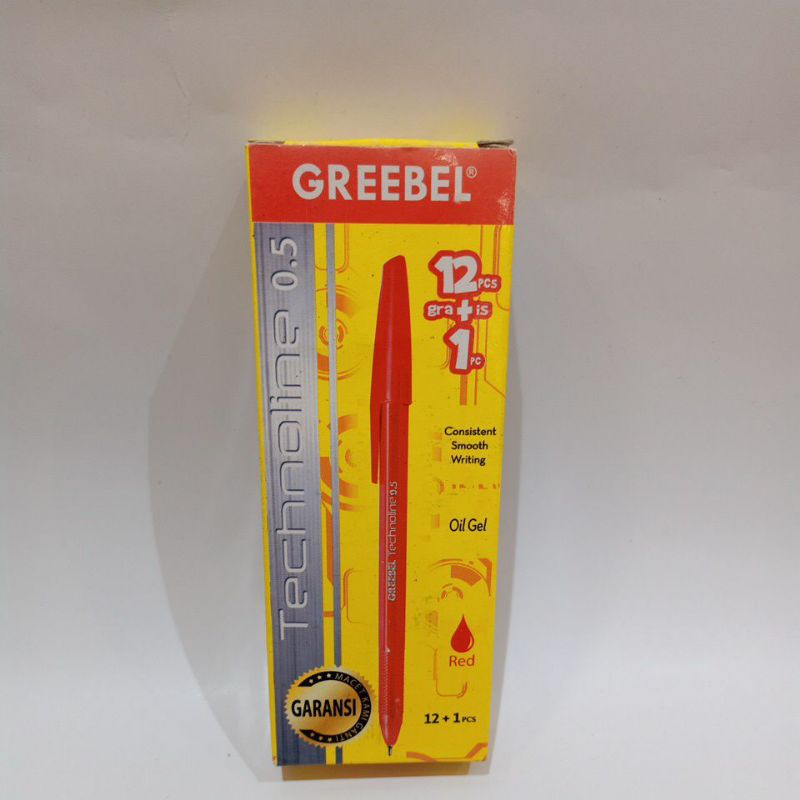 

GRAMEDIA BSD CITY - GREEBEL Ballpen Technoline 0.5 Red (12+1)CRD