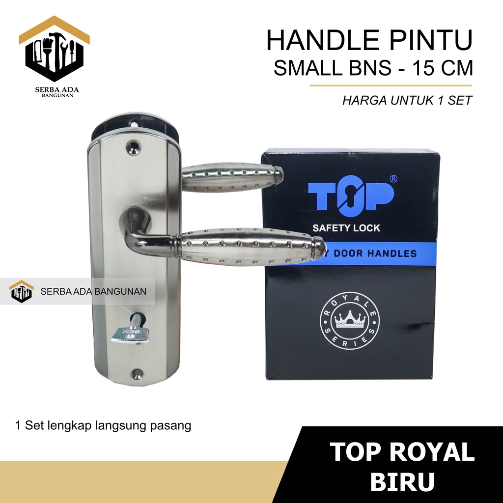 HANDLE PINTU KUNCI TOP GRANDE ROYAL 15CM KOMPLIT SET HANDLE GAGANG EKONOMIS LGS PASANG