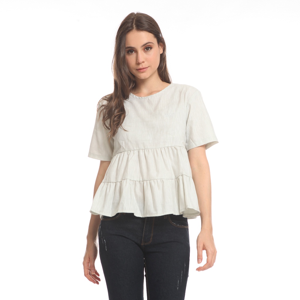 Insight Kaos Wanita Lengan Pendek Cream Noobie Top ILS091103-CRM Planet Surf