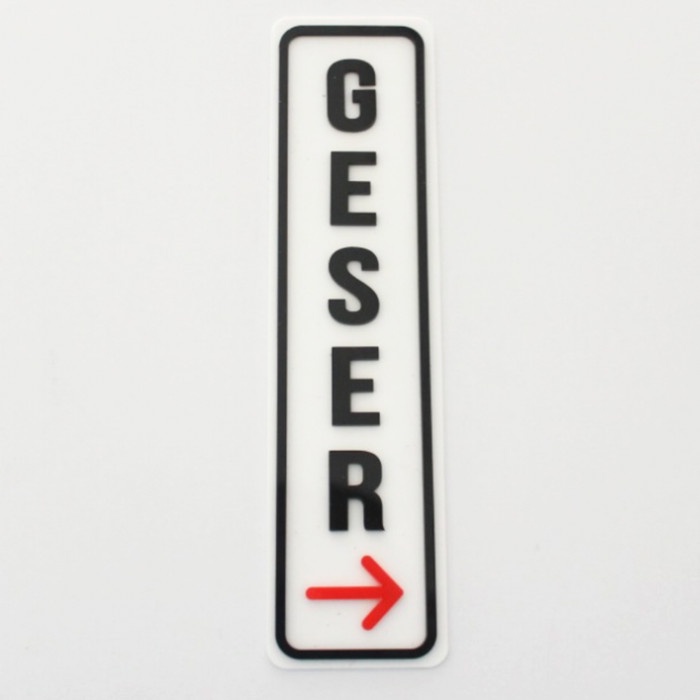

Sign Akrilik Timbul Geser | Label Pintu Geser Acrylic Keren