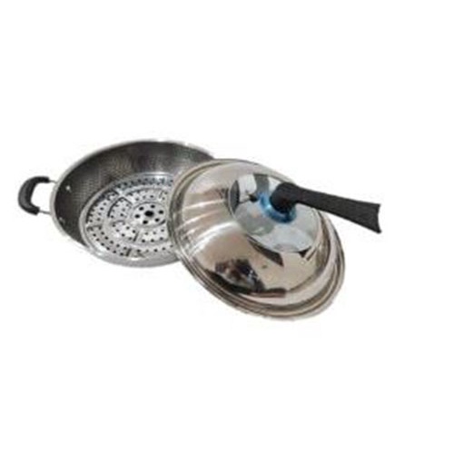 Penggorengan Stainless Steel Tebal Wok Kuali Goreng