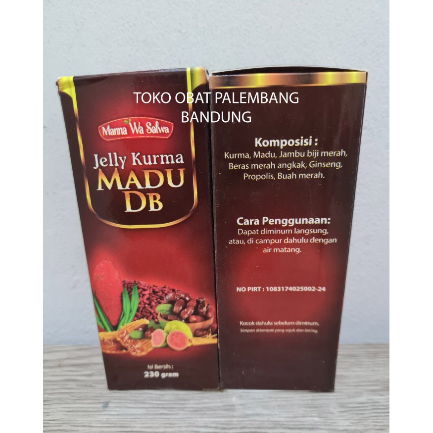 

MANNA WA SALWA JELLY KURMA MADU DB 230GR PROPOLIS JAMBU BIJI ANGKAK