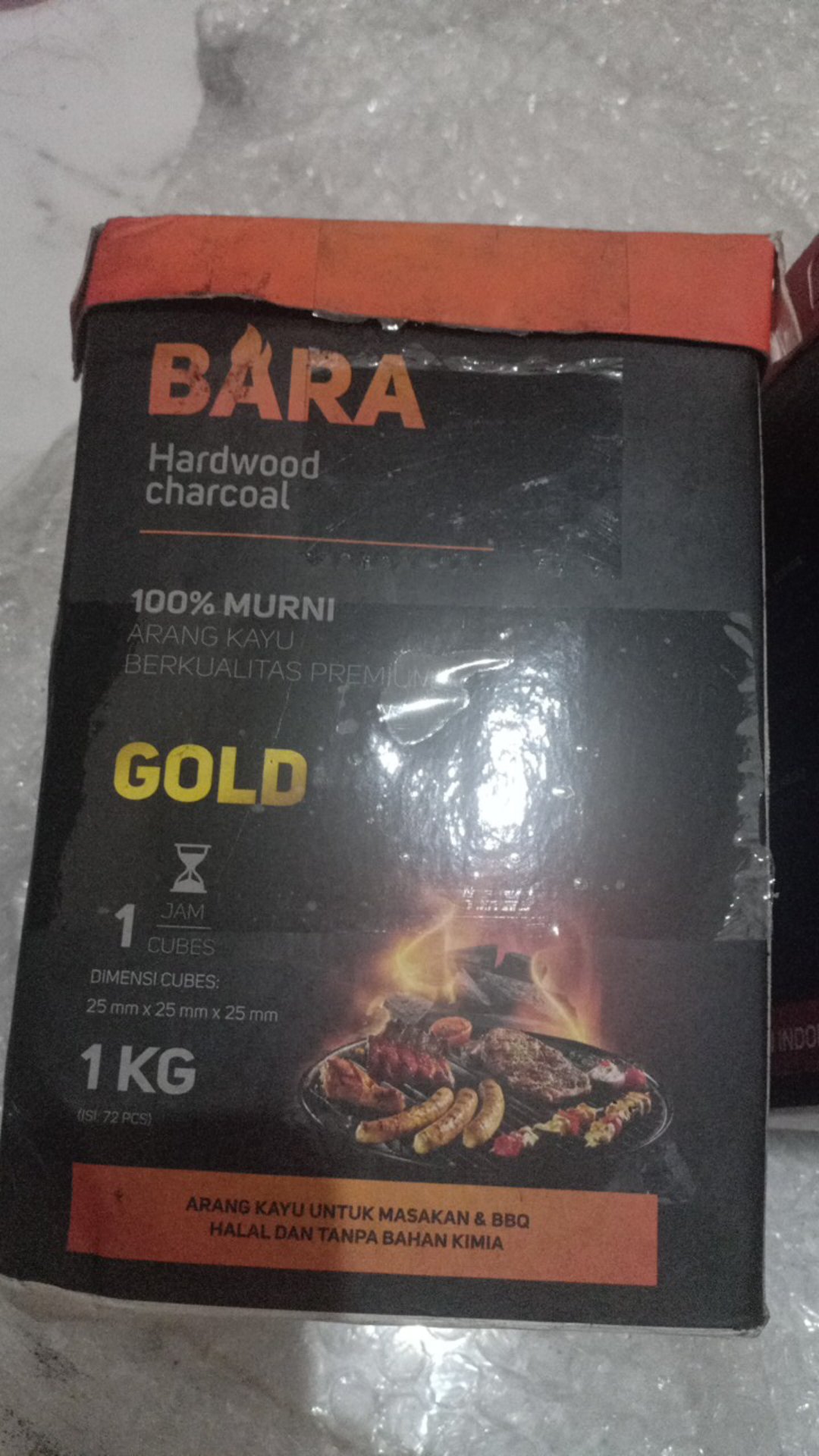 Arang Briket Bbq (bara) Barbekyu Kotak Cube