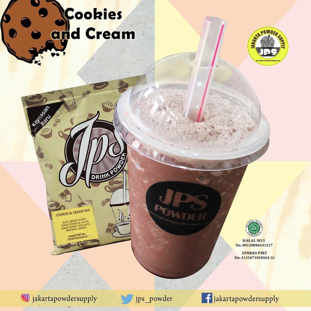 

Bubuk Minuman Powder Drink Bubble Drink Rasa Cookies & Cream Mix 1 Kg