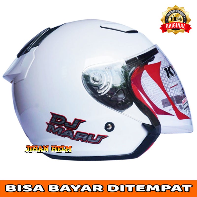 Promo Helm / Kyt / Dj Maru / Helm Kyt / Helm Kyt Dj Maru White Original Termurah