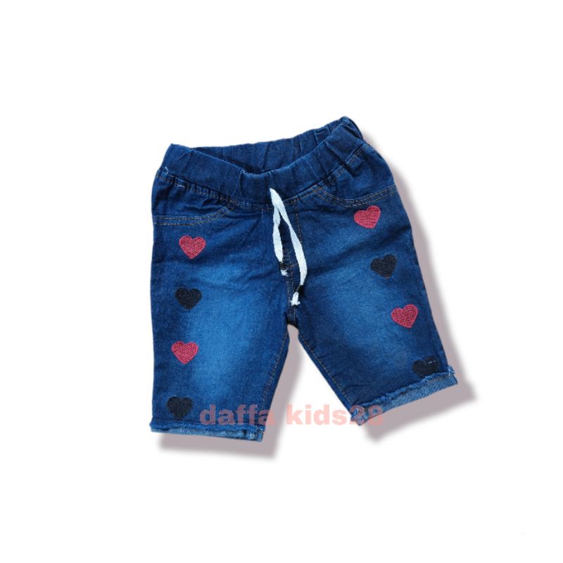 COD CELANA PENDEK ANAK PEREMPUAN MOTIF LOVE/ CELANA 3/4 ANAK PEREMPUAN 2-6 TAHUN