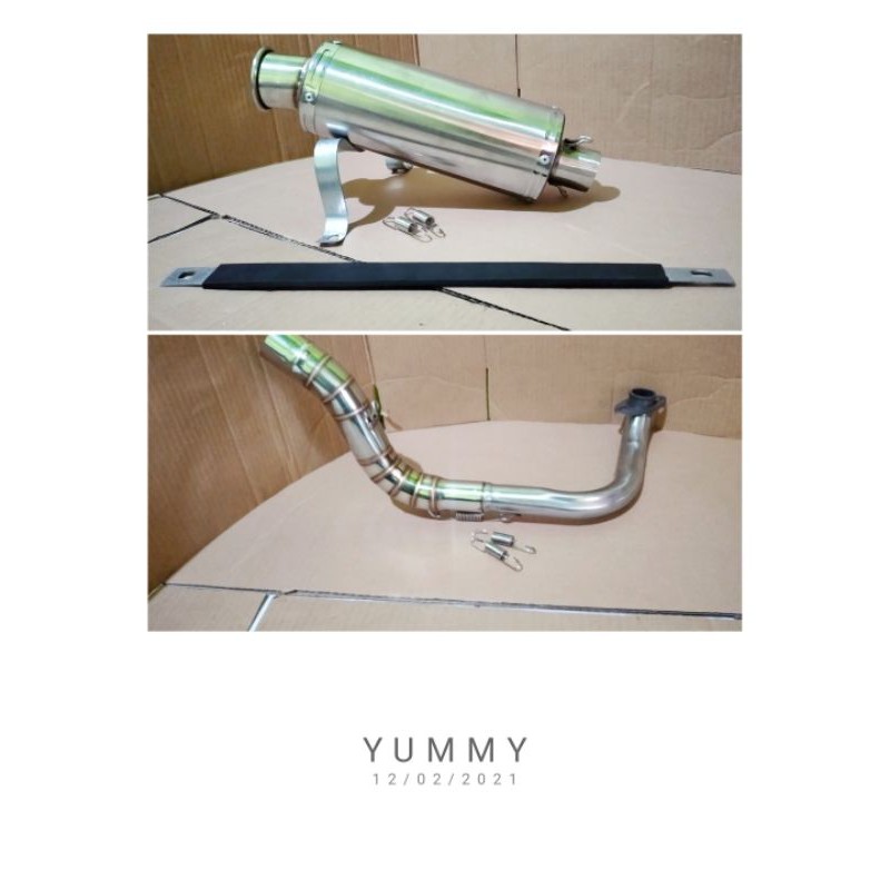 knalpot lengkap inlet :38 beat , scoopy