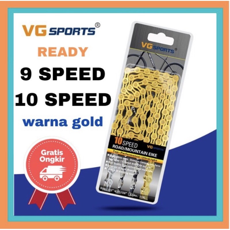 Rantai sepeda Vg sports half hollow road bike folding bike 8 9 10 speed vg sports