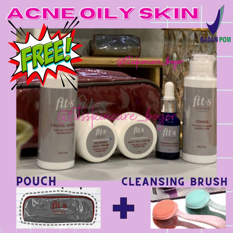 [READY] SERI BASIC OILY ACNE FIT-S SKINCARE FITSKINCARE FITSSKINCARE BY FITRI SALHUTERU / FREE POUCH