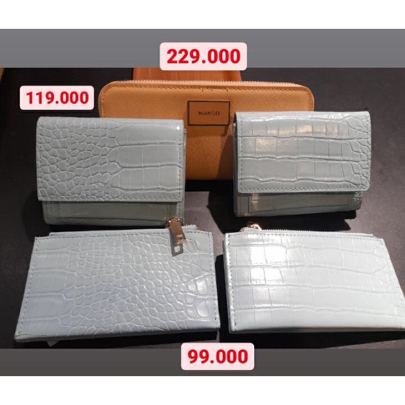 MANGO DOMPET CARD BLUE CROC