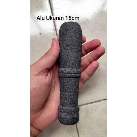 Alu/Penumbuk Batu/Anakan Lumpang Asli Batu Ukuran 15/16cm