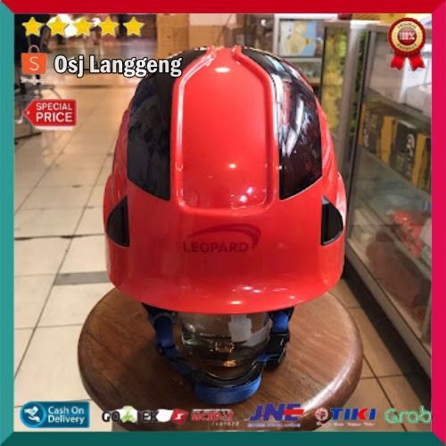 Helm Safety Panjat Leopard LPHL 0356 / Safety Helmet Climbing Warna Merah