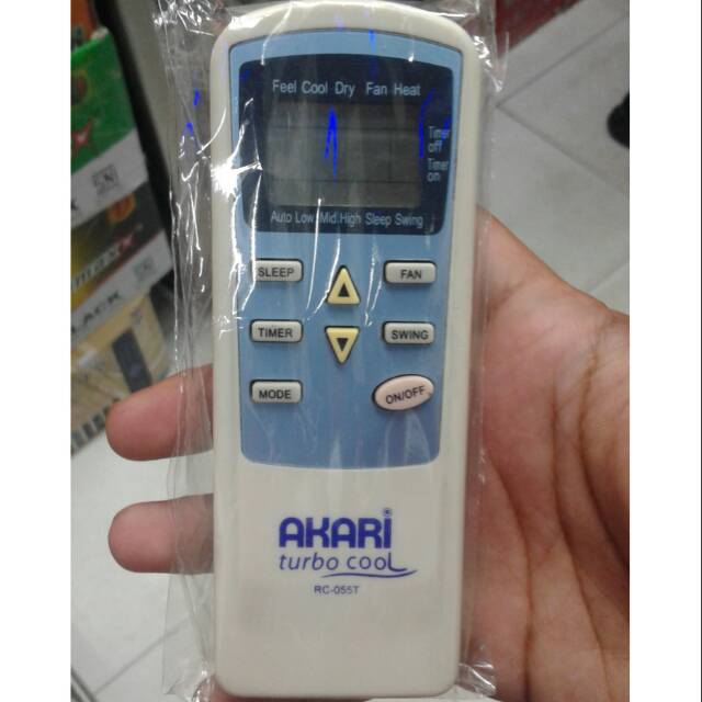 REMOTE REMOT AC AKARI TURBO COOL RC-055T ORIGINAL ASLI