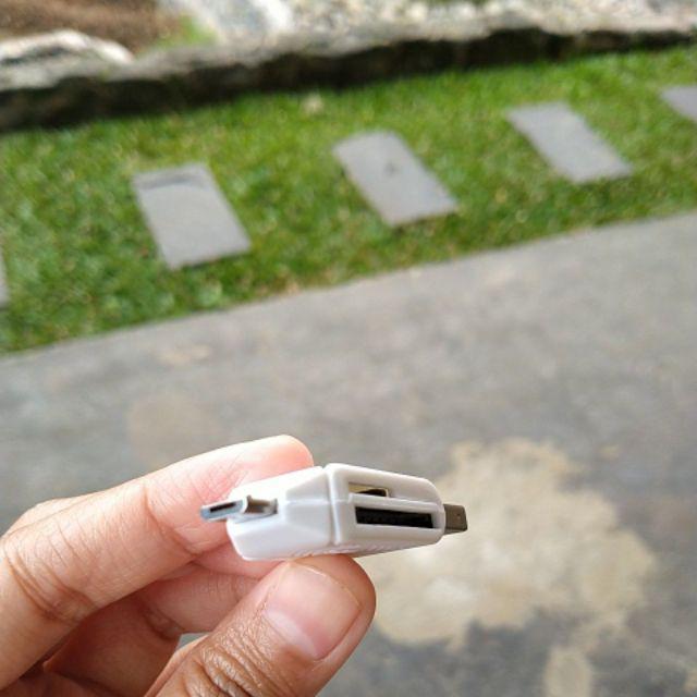 OTG Card Reader Mini 2In1 2 Slot Micro SD USB Transfer Data Hp | Shopee