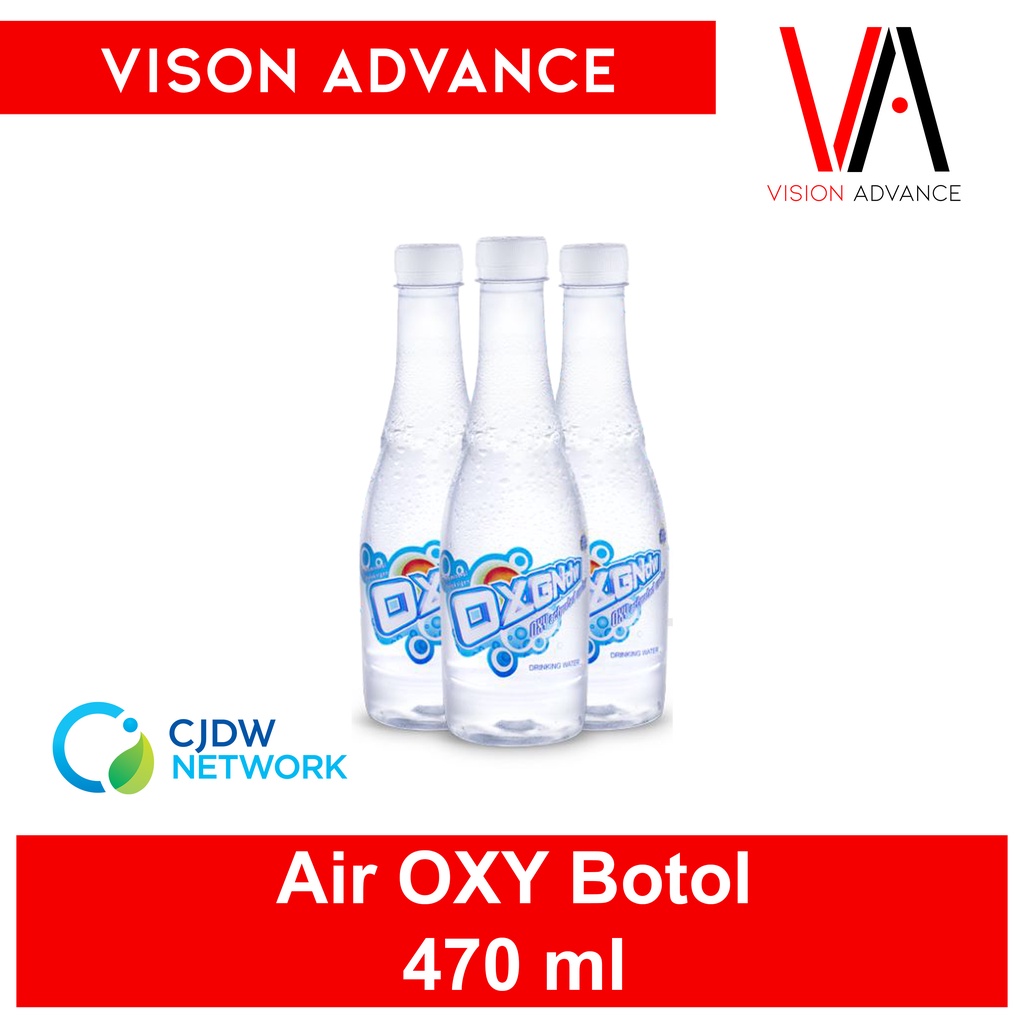 

Air OXY CJDW Activated Drinking Water Oxygen Kemasan Botol Isi 470 ml