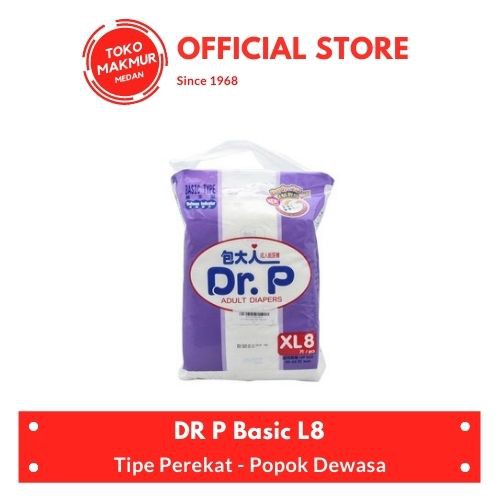 DR P BASIC XL8 - POPOK DEWASA TIPE PEREKAT