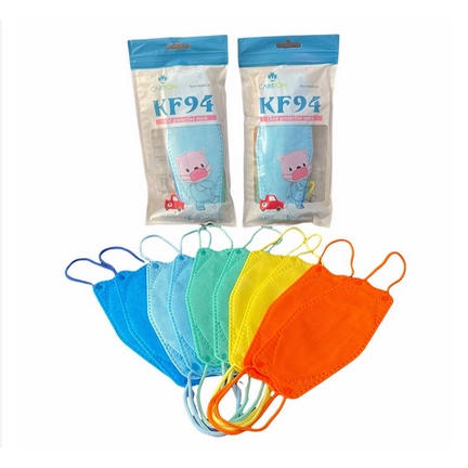 MASKER KF94 CAREION RAINBOW ANAK MASKER KOREA WARNA WARNI KF 94 ANAK 4D - KF94 ANAK COWOK/CEWEK