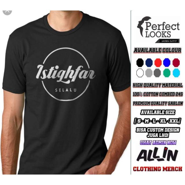 KAOS DAKWAH ISLAMI PRIA ISTIGHFAR SELALU KAOS DAKWAH ISTIGHFAR SIMPLE KEREN