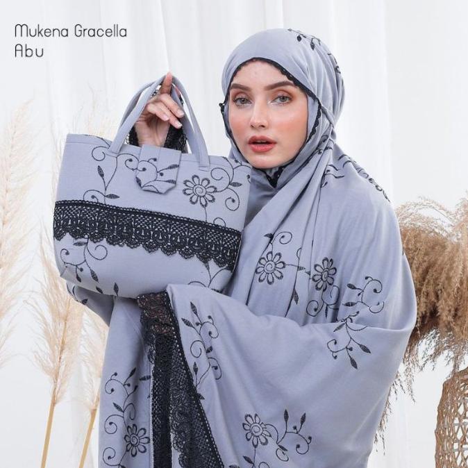 siap kirim] Mukena Dewasa Bordir Gracella Original Mukenah Rayon Jumbo Mewah Murah