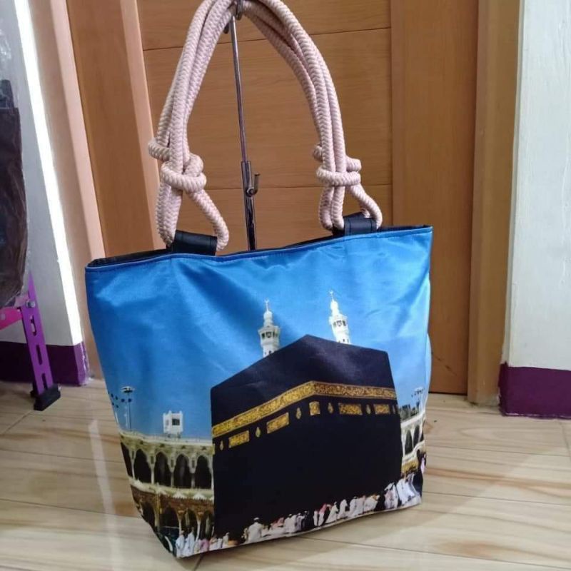 Totebag ka'bah / Tote bag masjid / Makkah / Madinah / tas Tote sovenir haji umroh by zellshop