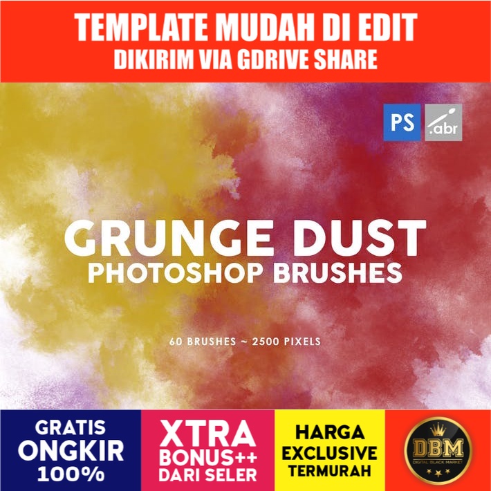 60 Grunge Dust - Photoshop Stamp Brushes