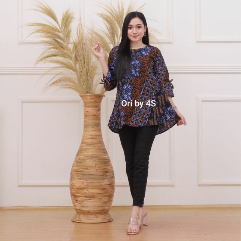 Atasan Batik Wanita Murah Model Lengan Lonceng Bisa COD