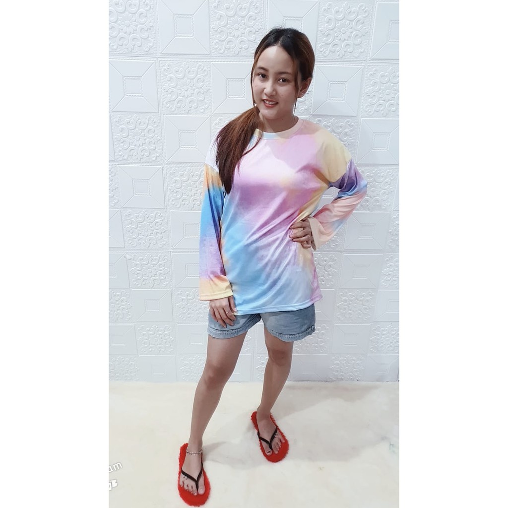 Kaos Oversize Longsleeve Tie Dye Fit XL