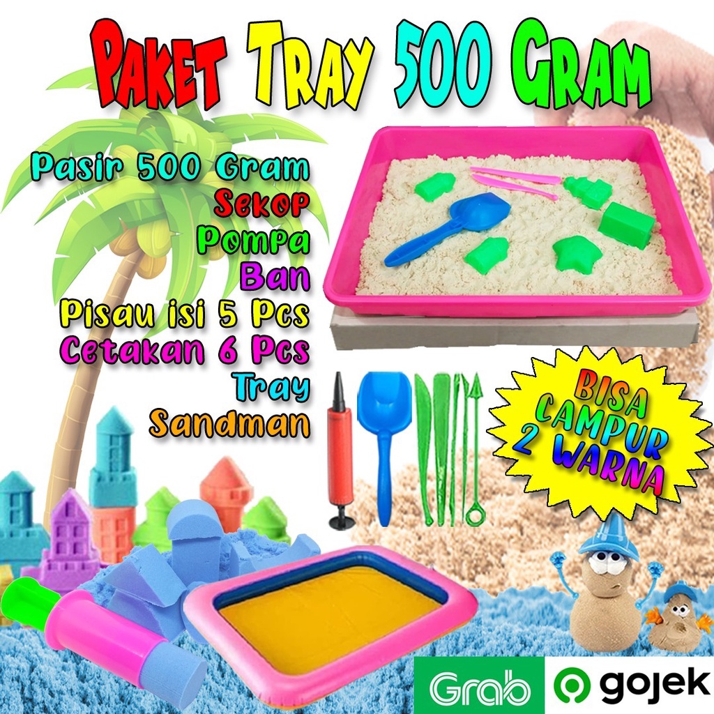 Pasir Mainan Anak Sintetis Le Sand Paket Tray 500 gram