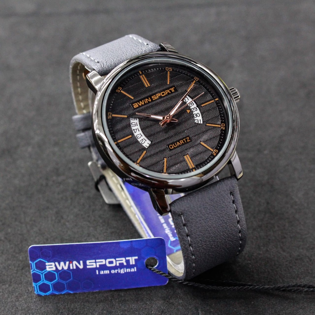 JAM TANGAN CEWEK TALI KULIT BWIN SPORT B631/JAM TANGAN FASHION CEWEK/JAM TANGAN CEWEK /