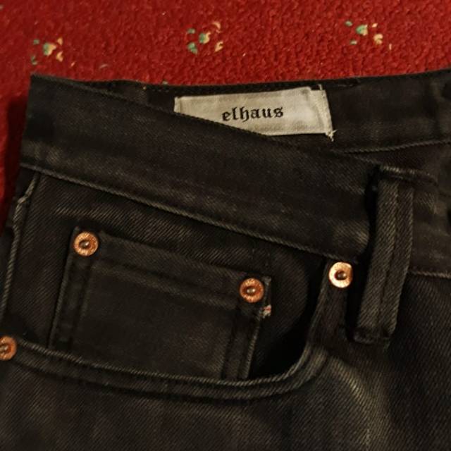 Elhaus denim selvedge 15oz black x