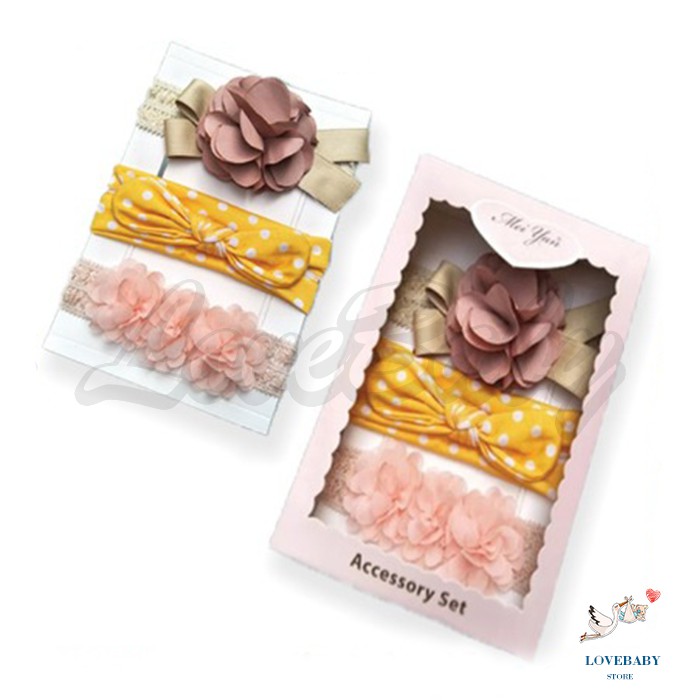 [1KG 15PCS] LBS Set Bandana Bayi Dengan Model Ikatan Pita Bervariasi Box