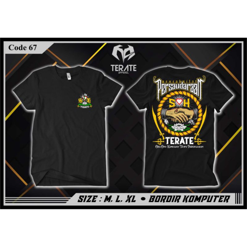 Kaos Bordir Persaudaraan Setia Hati Terate | Kaos Bordir PSHT Terbaru