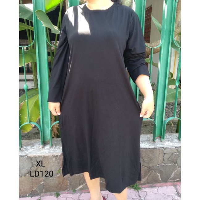 TUNIK ld120 ld140 midi dress Spandex rayon jumbo bigsize oversize