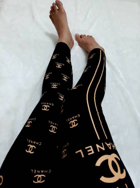 READY!!NEW LEGGING IMPORT CHANEL 958#GOLD/LEGGING MURAH