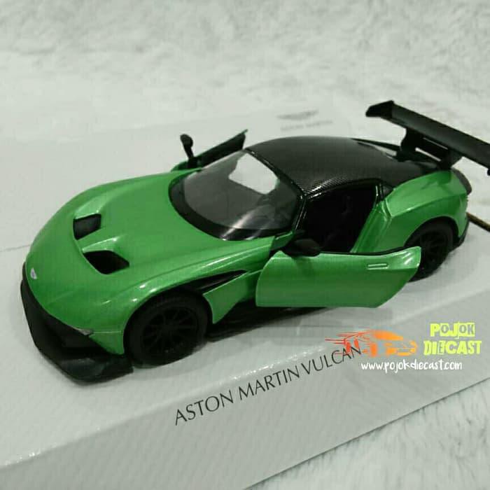 ASTON MARTIN VULCAN (HIJAU) Diecast Kinsmart Miniatur Mobil Sport
