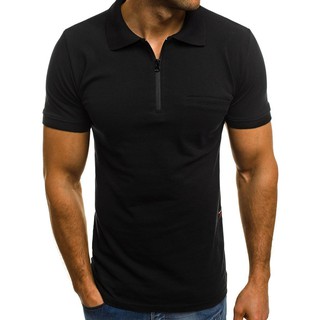 Kaos Polo Lengan Pendek Casual Warna Polos dengan Kaos Polo Lengan Pendek Casual Warna Polos dengan