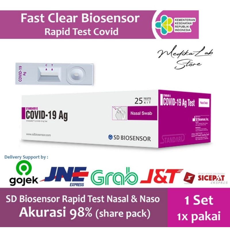 Antigen Rapid Test Abbott Bioquick Naso/Nasal 1 pcs | Medikalab