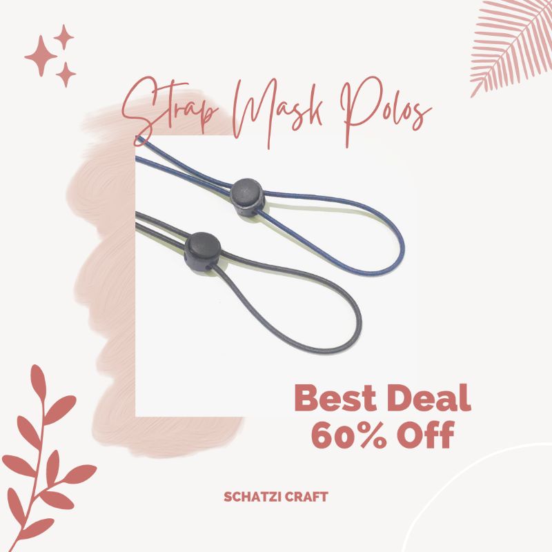 Strap Masker 2in1 Premium - Tali Masker Polos Murah - Strap Mask Model Polos Hijab