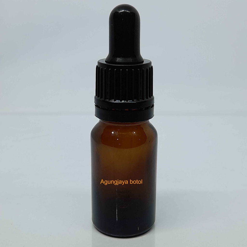 Botol Kaca Kosmetik 10 ml BR Amber Original Pipet Karet / Yk 2702