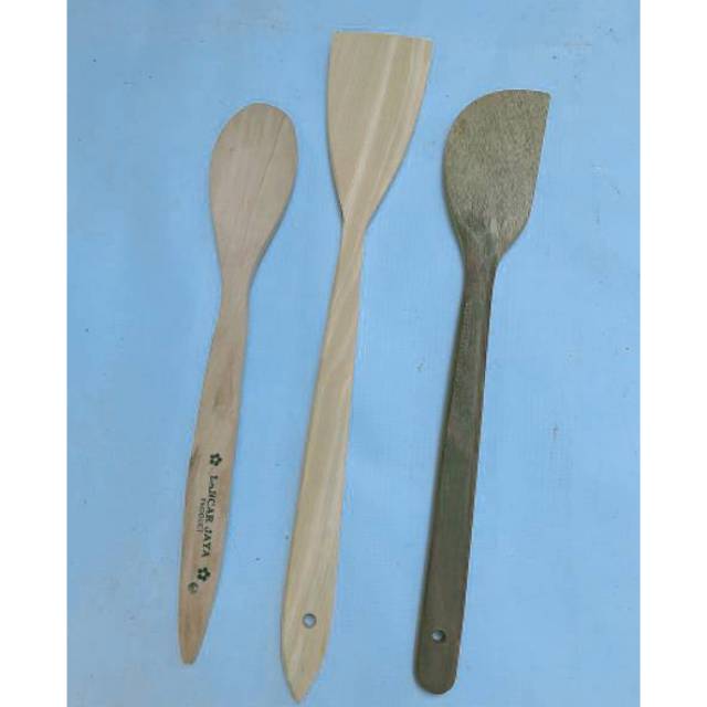 Sotel kayu/alat masak sotel kayu  spatula kayu(3macam)
