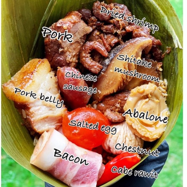 

isi 5 pcs !! bakcang signature abalone special dari mister bacang