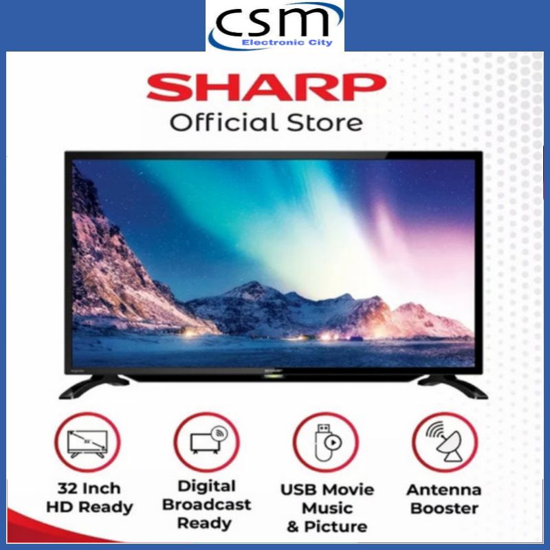 TV LED SHARP 32INCH 32DD1I/LED SHARP 32INCH/LED SHARP DIGITAL USB MOVIE GARANSI RESMI