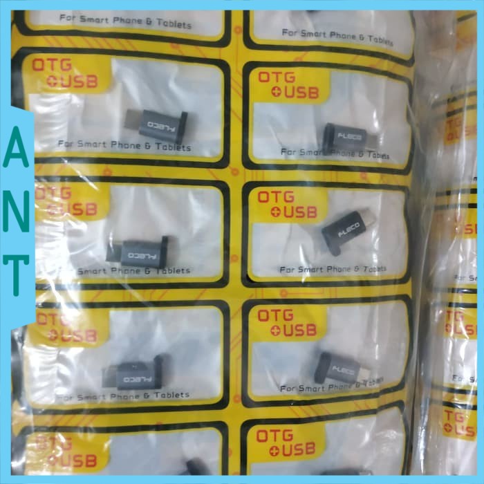 Fleco Otg Converter Micro to Type C Otg Sambungan Micro ke Tipe C ASLI