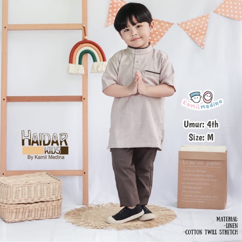 Setelan Kurta Anak Set Koko Haidar by Kamil medina