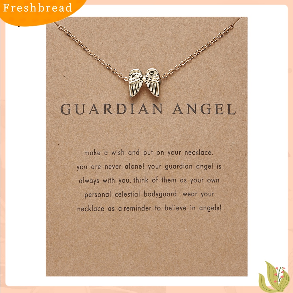 Terlaris Women Pendant Alloy with Card Creative Mini Wing Shape Collarbone Chain Small Gift