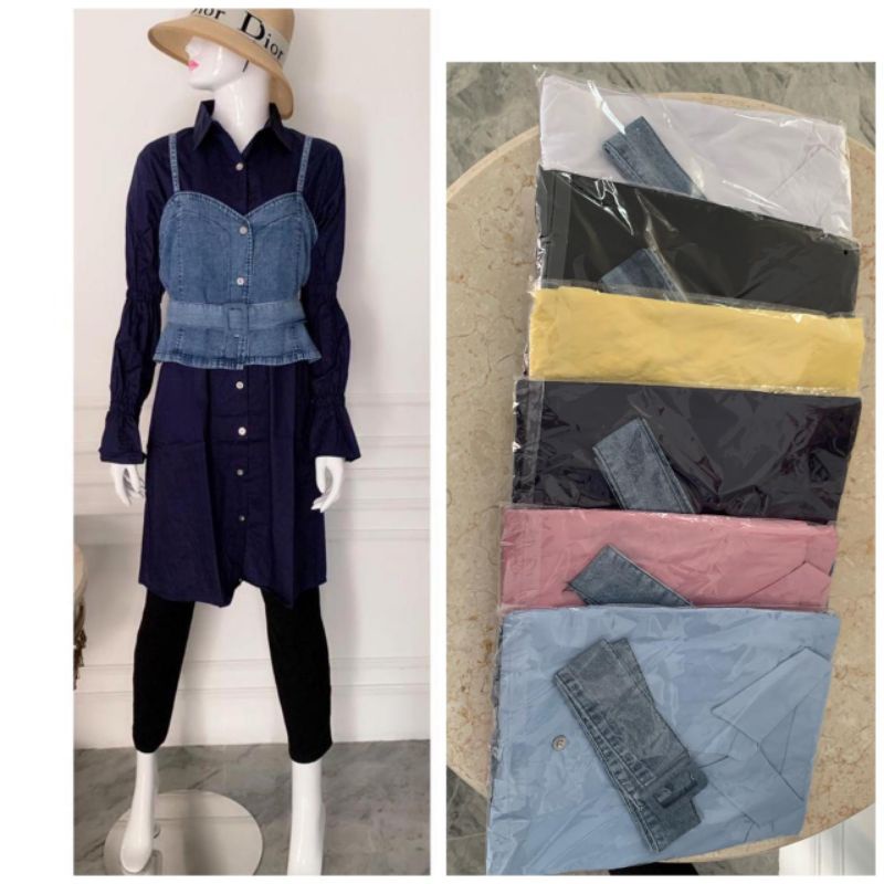 BLOUSE KATUN IMPORT MIX ROMPI JEANS