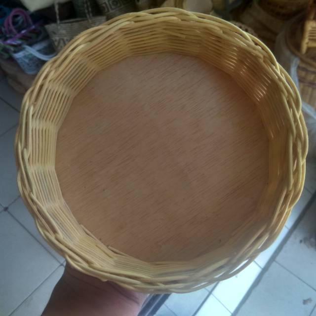 keranjang parcel parsel hantaran seserahan rotan bulat kecil