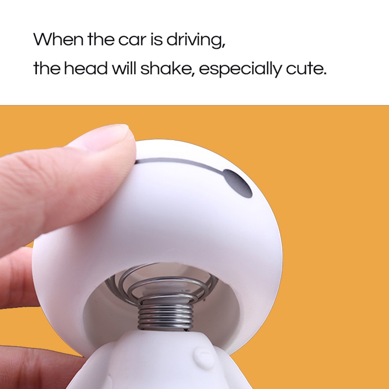 Baymax Pajangan dashboard Mobil kepala bergoyang boneka lucu Shaking Head Ornament Aksesoris Mobil gemes karakter lucu cute kartun Cartoon Plastic Baymax Robot Shaking Head Figure Car Ornaments Auto Interior Decorations Big Hero Doll Toys Ornament