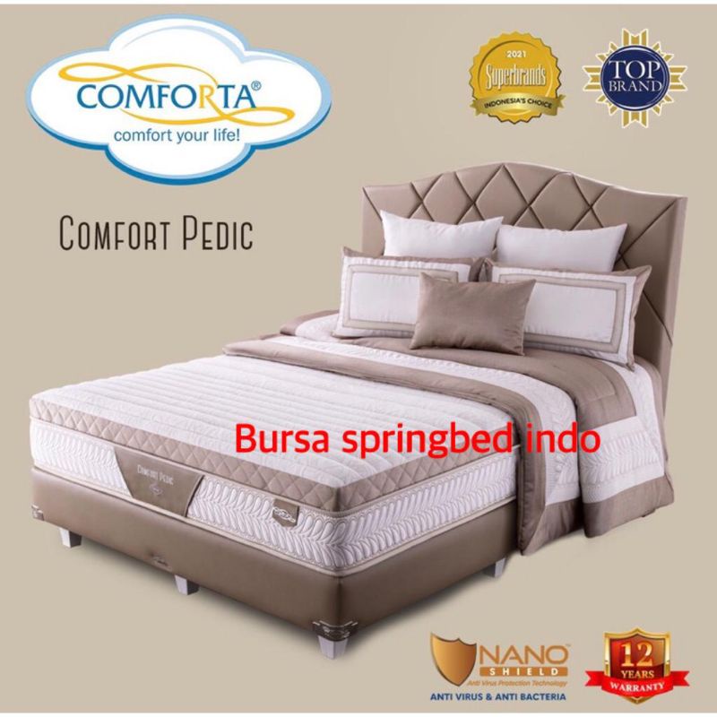 comforta comfort pedic 180 x 200 spring bed full set
